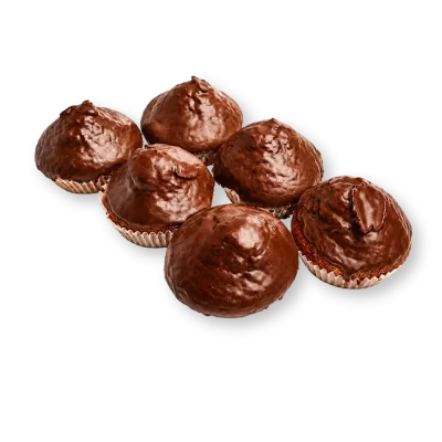 Magdalenas con chocolate tamaño XXL, bolsa de 6 unidades