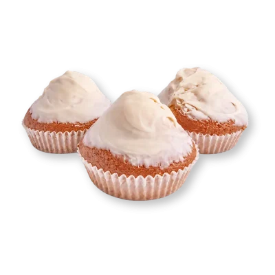 Magdalenas con chocolate blanco tamaño XXL, bolsa de 6 unidades